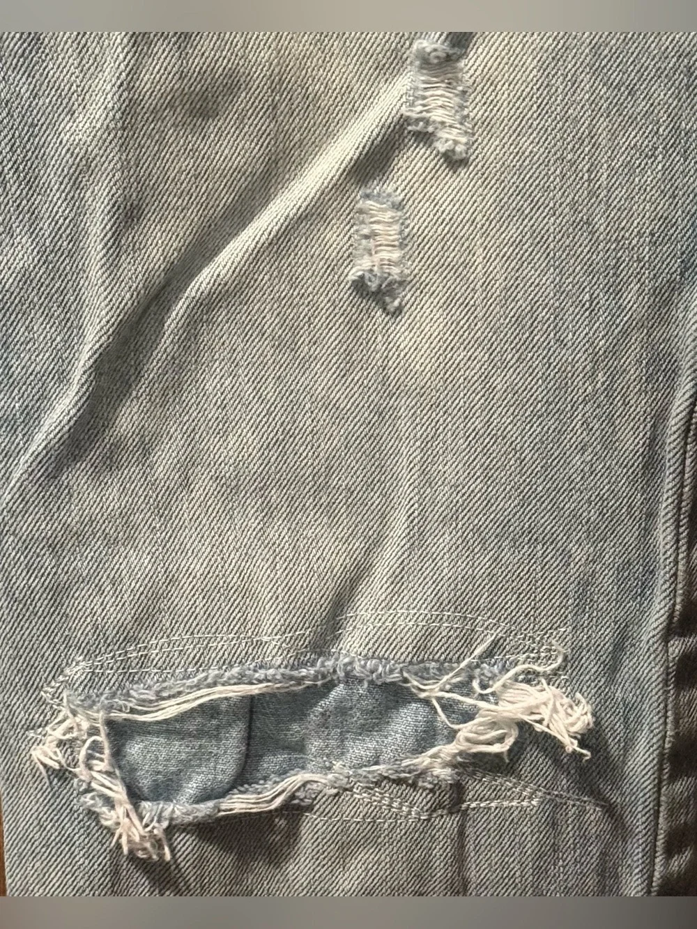 PacSun Skinny Blue Jeans Distressed Destructed Size 30